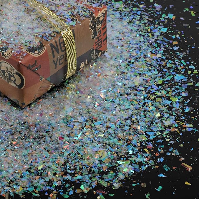 HOWAF Sparkle Metallic Confetti, Mylar Rainbow Foil Confetti Bag Perfect for New Years, Surprise Parties, Birthdays, Photo Shoots, Engagements & Weddings (80 g)