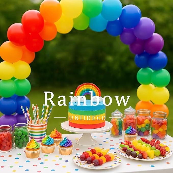 8 Rolls Crepe Paper Streamers, Rainbow Streamers Party Decorations for Birthday Baby Shower Bridal Shower Wedding Party Easter St Patrick's Day Pride Month