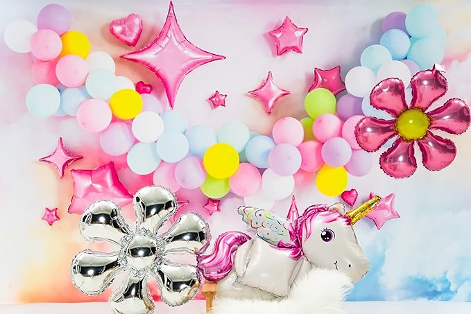 Kate 10x8ft Birthday Backdrop for Girls Children Colorful Balloon Photography Background Party Decoration