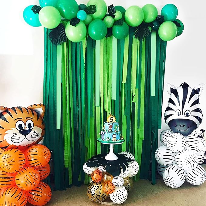 8 Rolls in 4 Colors Gradient Mint Green Party Crepe Paper Streamer, 8 Pieces 82 feet Streamets Party Decorations Supplies for Christmas St Patrick's Day Birthday Baby Shower Graduation Bridal Shower