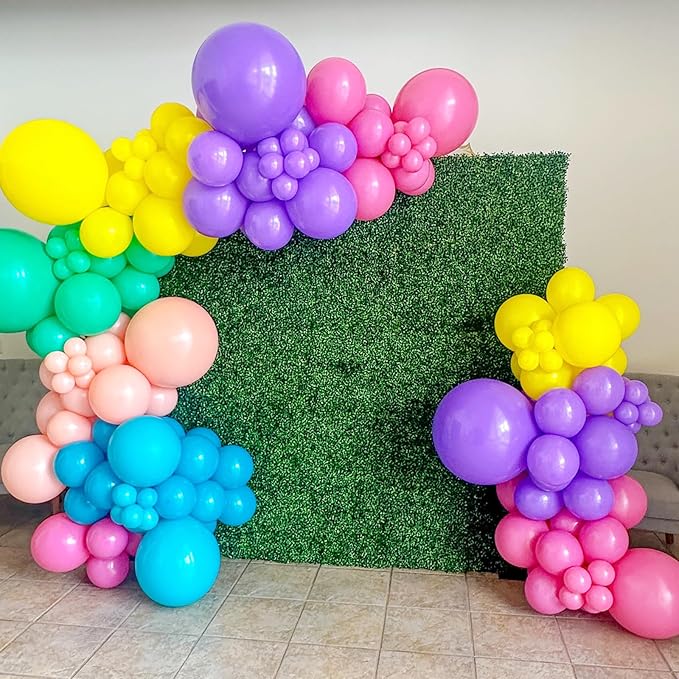 Voircoloria 90pack Purple Balloons Different Size 18/12/10/5 Inch Purple Balloon Garland Arch Kit for Halloween, Graduation, Wedding, Birthday, Baby Shower, Anniversary Party Decorations