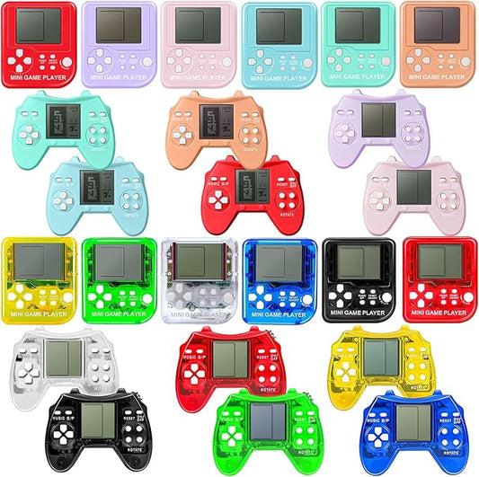 Sinikoro 24 Pack Video Game Party Favors for Kids Video Game Keychain Video Game Birthday Party Supplies