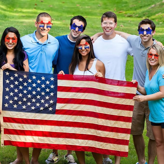 SUNOVELTIES 16 Star Rimless Sunglasses Retro Colored Party Glasses Bulk Gradient Transparent Fun Eyeglasses for Unisex Adult