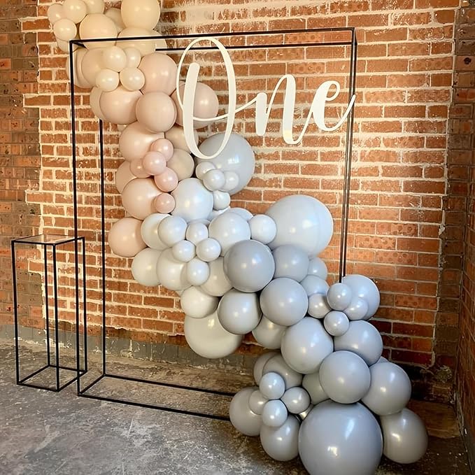 Voircoloria 90pack Gray Balloons Different Size 18/12/10/5 Inch Pastel Grey Balloon Garland Arch Kit for Graduation, Wedding, Birthday, Gender Reveal, Baby Shower, Bridal Shower Decorations
