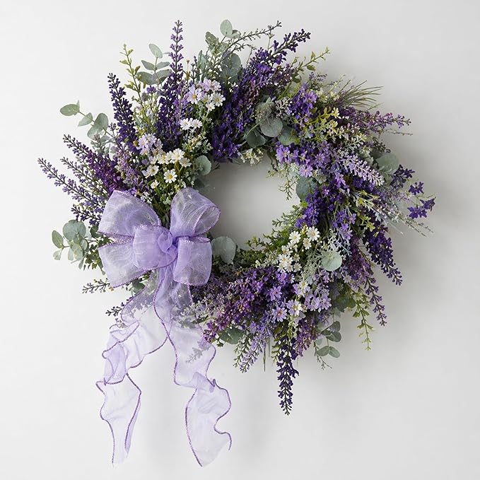 HUIHUANG Purple Crinkle Wired Ribbon 2.5 inch Metallic Crinkle Lavender Wreath Ribbon for Gift Wrapping Basket Bows Making DIY Crafts Home Decor - Continuous 10 Yards