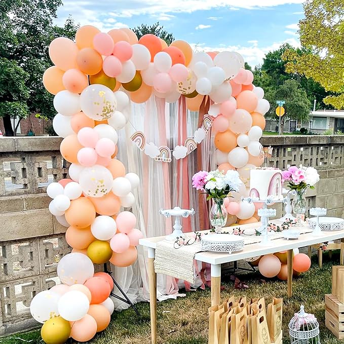 KICNIC Balloon Arch Strip, 49ft Balloon Tape and 300 Glue Point Dots, Balloons Arch Kit for Garland, Party, Birthday, Baby Shower, Graduation, Graduation Decorations