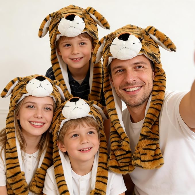 Animal Hat with Funny Plush Moving Ears,Crazy Hats for Kids Holiday Cosplay Easter Dress Up Cute Hat Kids Gift