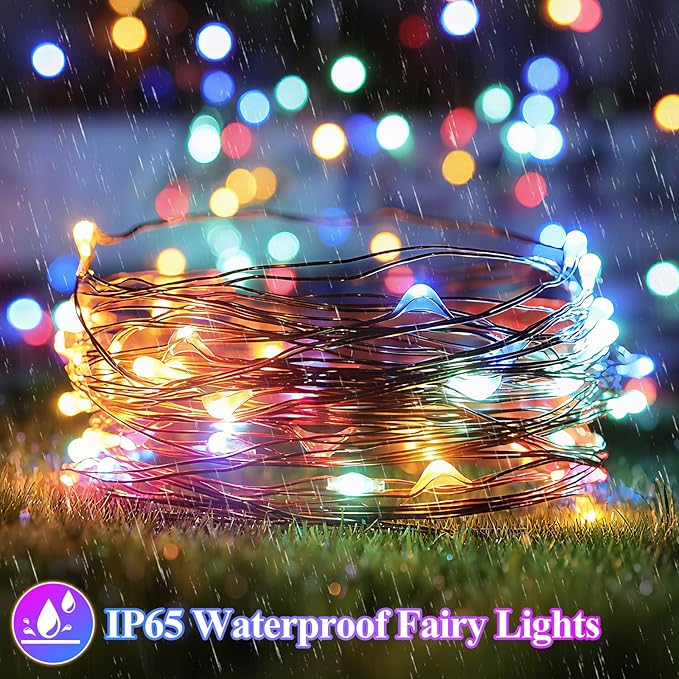 Lakumu 12 Pack Fairy Lights, 7FT 20 LED Battery Operated Silver Wire String Lights, Multicolor Firefly Starry Moon Lights for DIY Decor, Party, Wedding, Centerpiece Table Decor