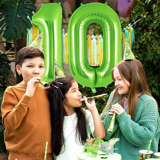 Green Number 0 Balloon 40 Inch, Big Large Foil Helium Number Balloons, Jumbo Giant Mylar Number 0 Balloons for Birthday Party Decorations Supplies Anniversary Celebration
