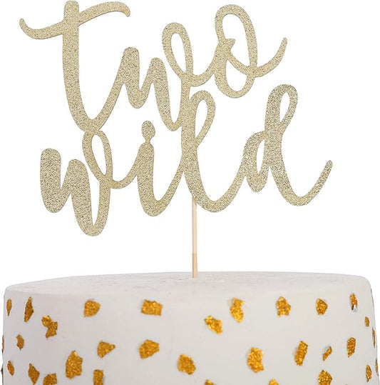 Two Wild Birthday Cake Toppers-two Cake Toppers, Two Wild Party Decorations, Baby Shower Photo Props, Photo Studio Photo Props, Smash Cakes.
