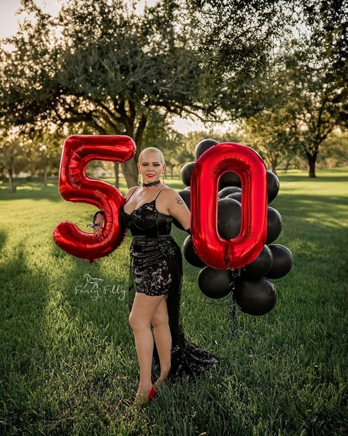 Balloon 30 Number, 40 Inch Happy 30th Birthday Decoration for Her Him, Red Foil Number Balloons for Celebration Engagement Memorial Day's Big Event Supplies