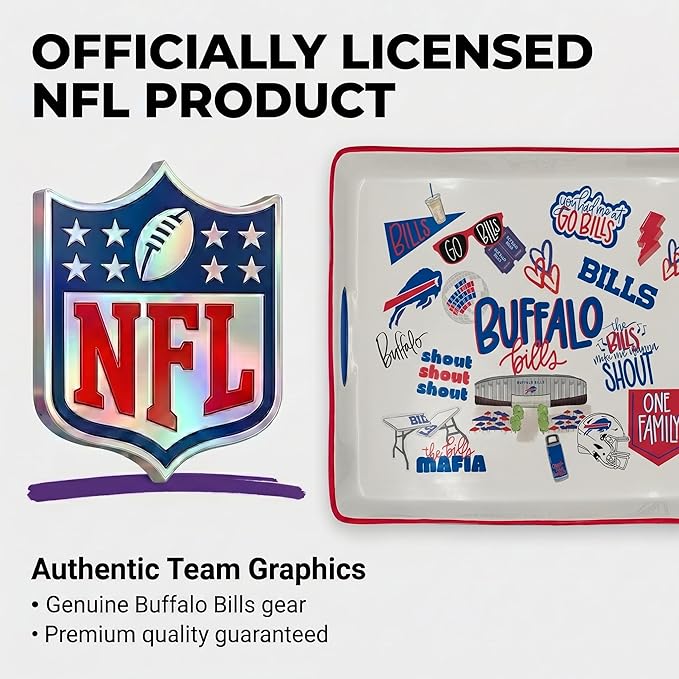 NFL Loco Fan Large Serving Tray w/Handles