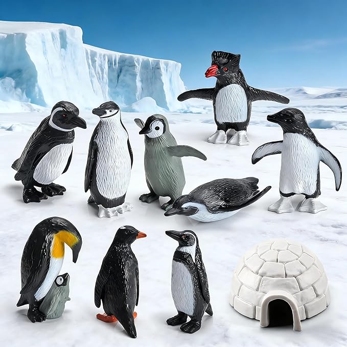 26 Pcs Cute Mini Arctic Animals Figurines Set Realistic Polar Tiny Penguin Animal Figurines Cupcake Cake Topper Christmas Birthday Gift Christmas Party Supplies Gift