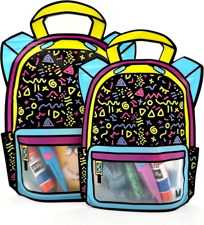 20 Pack Goodie Bags for Kids Birthday Party Supplies - Bulk Gift Bag for Favors, Food, and Candy with Resealable Ziplock Seal (Lets Party/Small)