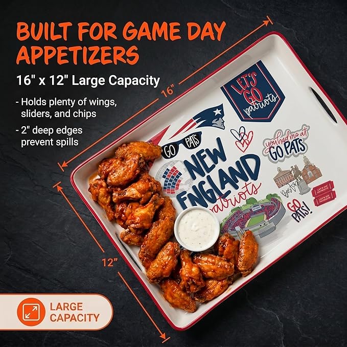 NFL Loco Fan Large Serving Tray w/Handles