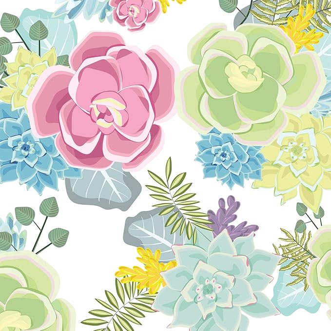Beistle Floral Tablecovers, 54” x 108” – Plastic Table Cloth, Rectangular Tablecloth, Table Covers for Party, Summer Tablecloth, Spring Tablecloth, Flower Tablecloth, Assorted, 2 Pieces
