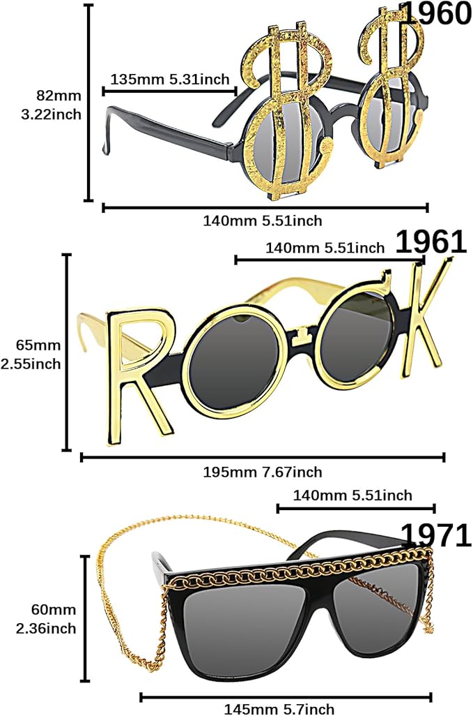musykrafties Photo Booth Props Sunglasses Set