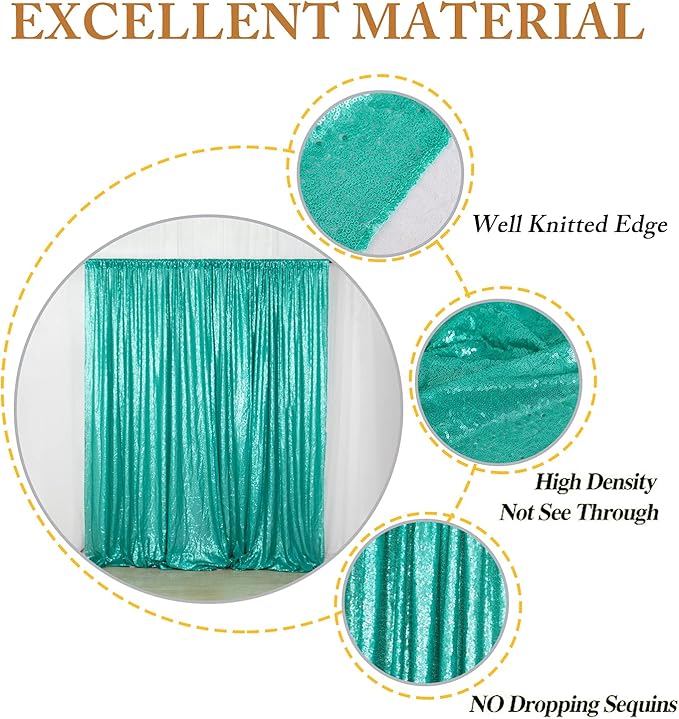 ShinyBeauty Matte Green Sequin Backdrop 4Ftx7Ft Photo Backdrops Sequin Backdrop for Party Christmas Decor Green Curtains 84Inch Long Shimmer Wall Backdrops Sparkle Background