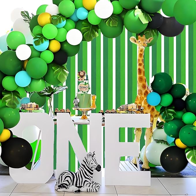 8 Rolls Crepe Paper Streamers 1.8 Inch x 82 Ft/Roll Grass Green and Deep Green Party Streamers for Birthday Wedding Baby Bridal Shower Decorations Christmas Craft Supplies