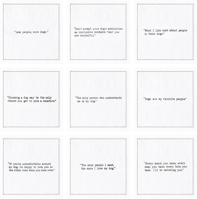 Five Star Funny Dog Quotes | White Cotton Cocktail Napkins | 50 Luxury Disposable Beverage Napkins with Witty Bar Quotes | Drink Napkins for Parties, Bars, Weddings & Game Nights
