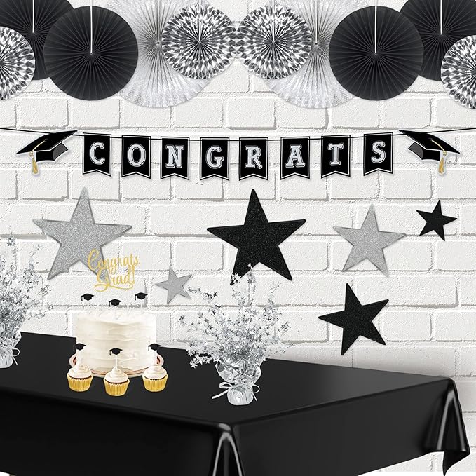 Beistle Star Gleam ‘N Burst Centerpiece, Silver Metallic Table Display for Weddings, New Year’s Celebrations, Birthday Parties, and Elegant Themed Events, 15”