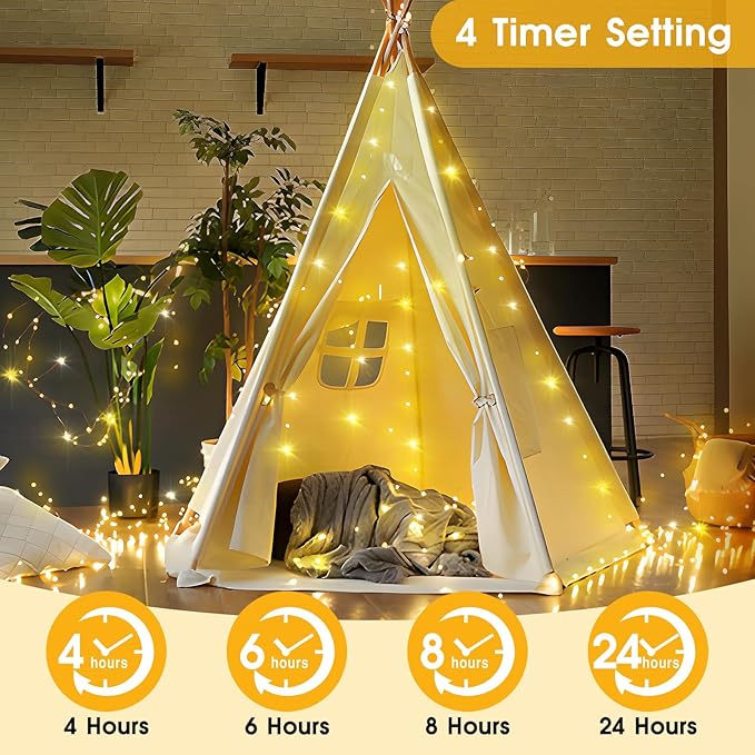 2 Pack 46Ft Fairy Lights Battery Operated, 140LED RGB Color Changing Sliver Wire String Lights for Bedroom,Backyard,Wedding,Tree, Mason Jar, Wall, Stairs,Christmas Decor