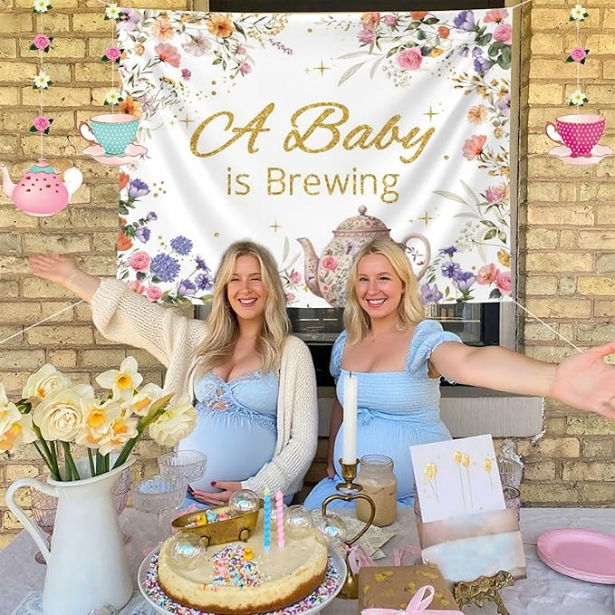 LaVenty Tea Party Decorations Baby Is Brewing Decorations Tea Party Baby Shower Decoration Lets Partea Baby Shower Tea Time Parties Supplies