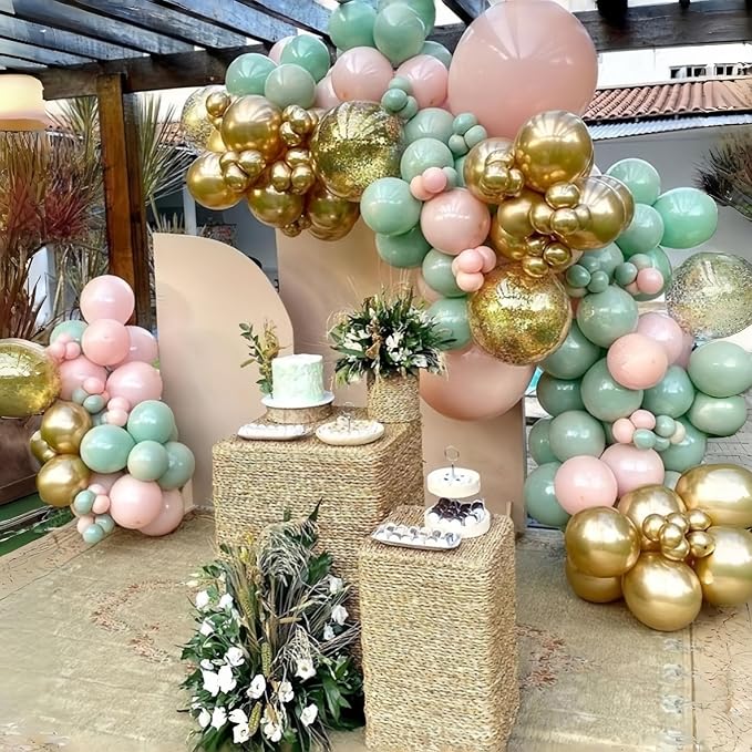 Nutcracker Christmas Balloon Garland Arch Kit, 112Pcs Green Pink and White Gold Latex Balloons with Candy Cane Mylar Foil Christmas Balloon for Girls Xmas Birthday New Year Candyland Party Decorations