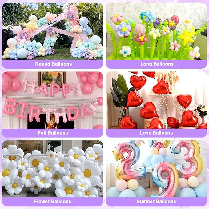 Balloon Pump Electric Air Pump for Long Balloon Inflator Blower Machine for Birthday Party Celebration Balloons Decorations for Twisty Animal Balloons