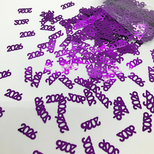 Confetti Year 2026 Purple - 3 Half Oz Bags (1.5 oz) #7344 Q03