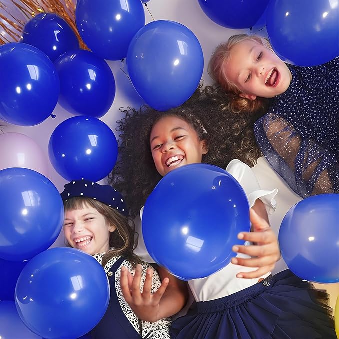 Royal Blue Balloons Blue Party Decorations 160 Pack 5 inch Round Blue Balloons for Birthday Graduation Baseball Nautical 4th of July Independence Memorial Day Patriotic Party Decorations