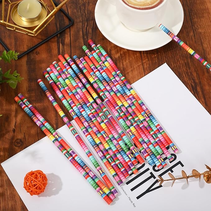 JarThenaAMCS 200Pcs Mexican Fiesta Paper Straws Colorful Mexican Party Drinking Straws Cinco De Mayo Disposable Straw for Mexico Themed Party Supplies