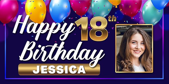 Custom Celebration Sign by DOT4DOT - Personalized for Happy Birthday Banner, Kids, Wedding, Parties, Grand Opening, Graduation, Congratulations (Celebration 12, 4x8)