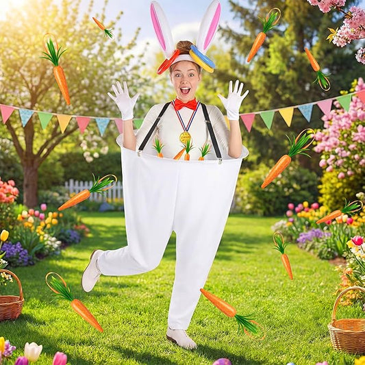 Vinsot Granny Pants Toss Game for Easter, Funny Yard Game for Adults, Outdoor Party Activity with Colorful Eggs