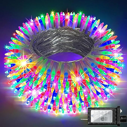 492FT Outdoor Christmas Lights, 1300 LED Super Long String Lights 8 Lighting Modes & Timer Memory, Outsite Waterproof Light Strings for Xmas Tree Garden Wedding Party Holiday Decorations Multicolor