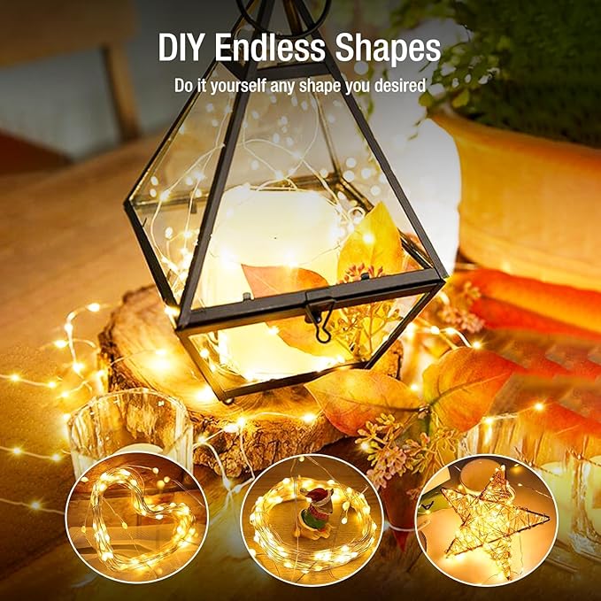 6 Pack Fairy Lights Battery Operated - 7ft 20 Led Twinkle Lights 3 Modes, Bulk Mini String Lights Waterproof for Mason Jars Vases DIY Party Wedding Mothers Day Decoration -Warm White