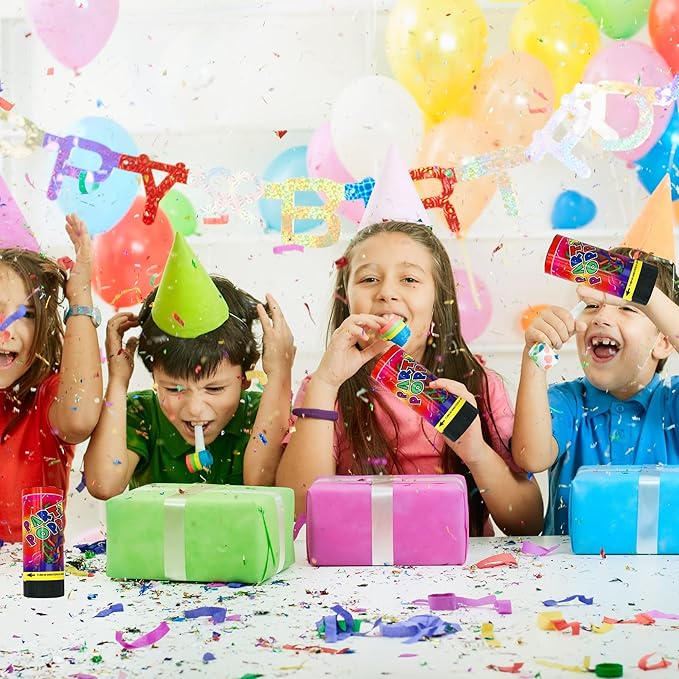12 PCS Confetti Poppers Cannons for Wedding Birthday Graduation Baby Shower Anniversary Christmas New Year's Kids Fun Party Supplies Decorations and Favors