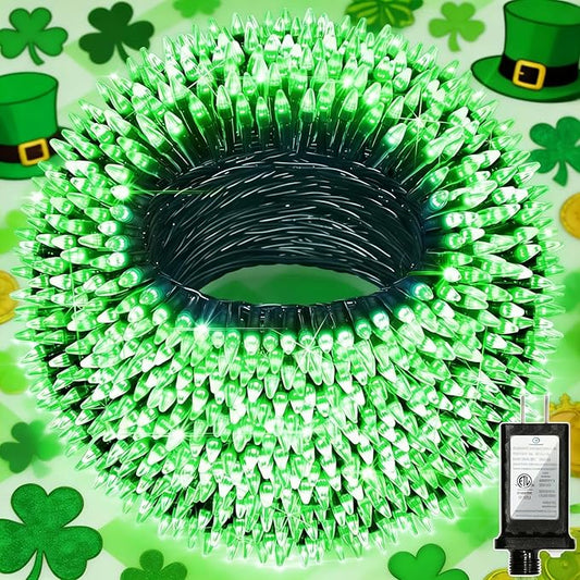 470FT 1500LED Christmas Lights, 12 Modes Green Outdoor String Lights with Timer & Dimmable, Waterproof Green Wire Christmas String Lights for Indoor Tree Xmas Patio Fence Balcony Garden Party Decor