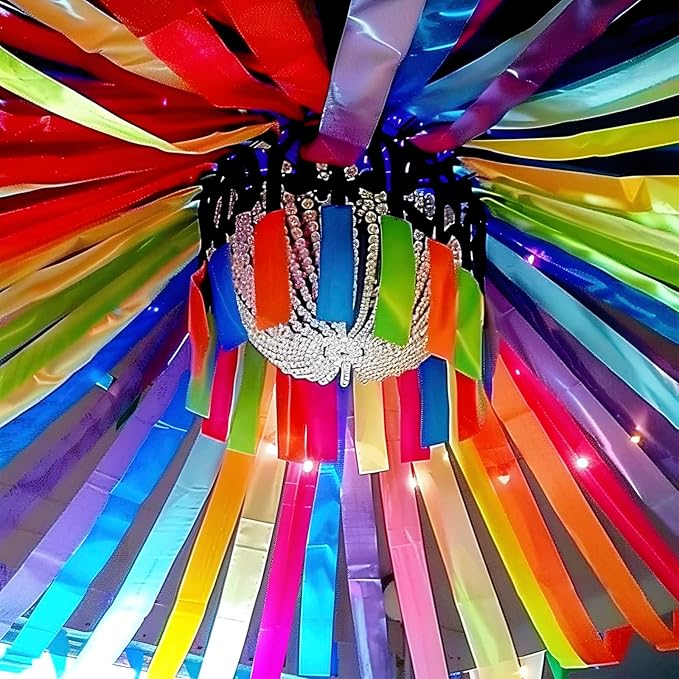 Rainbow Party Decorations, 12 Rolls Crepe Paper Streamers, 984ft 12 Rainbow Streamers for Birthday Baby Shower Engagement Wedding Office Back to School Supplies Party Decorations DIY Art Crafts