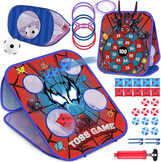 Bean Bag Toss Game for Kids - Cornhole Board Outdoor Toys for Toddlers -Party Activities Carnival Outside Yard Backyard Beach Lawn Games Toy for Kid Boys Girls Age 3 4 5 6 7 8 Year Old Birthday Gifts