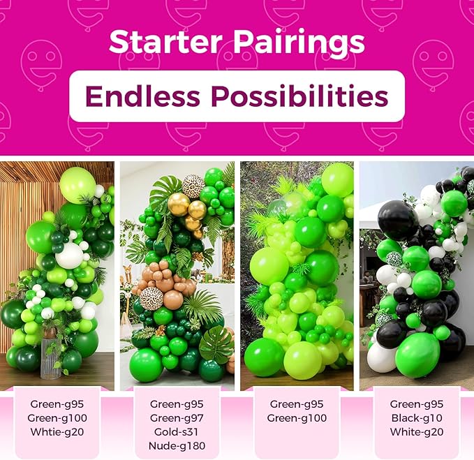 Bezente Green Balloons 18 Inch - 30 Pack Large Thick Light Green Balloons Big Round Green Latex Balloon for Birthday Bridal Shower Christmas Jungle Safari Theme Party Decorations