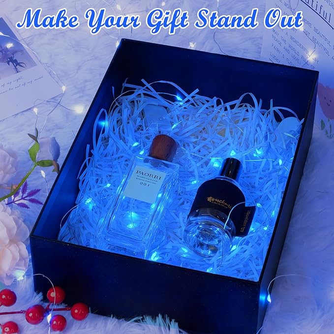 Lakumu 6-Pack Battery Operated Fairy Lights, 7FT 20 LED Waterproof Silver Wire Firefly String Lights, Blue Mini Lights for Mason Jars, Bedroom, Wedding, Party, Centerpiece Table Decor