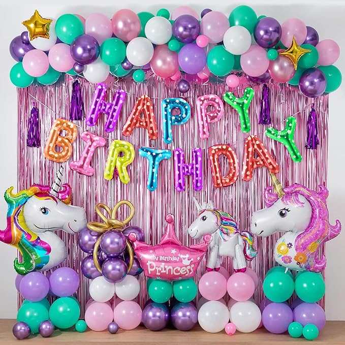 CANREVEL Happy Birthday Banner 13pcs 16 Inch Mylar Foil Letters Balloons Birthday Party Decorations for Kids and Adults - 3D Multi Color