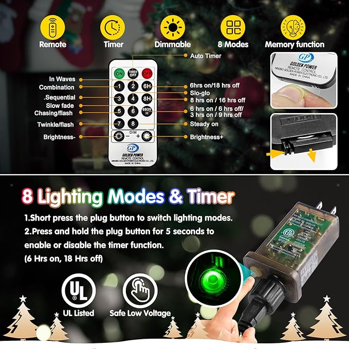 KNONEW 203FT Outdoor Christmas Fairy Lights Plug in,600 LED String Lights Outdoor Waterproof 8 Modes Memory Times for Wedding Bedroom Walls Garden Trees Decoration(Cool White)