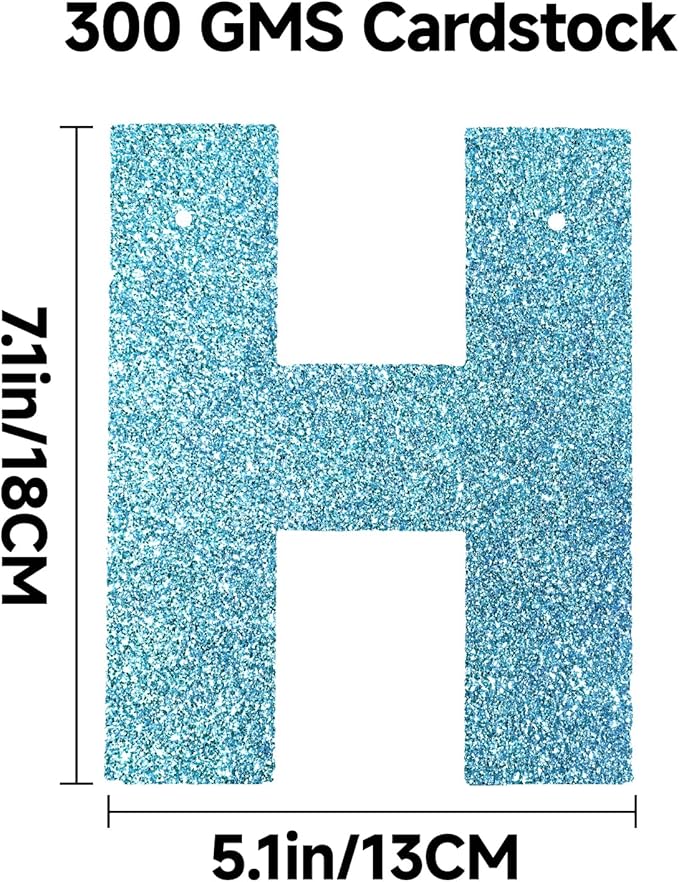 Happy Birthday Banner Pre-Strung Birthday Party Decorations NO DIY Glitter Happy Birthday Sign Circle Dots Garland Birthday Hanging Decorations for Women Men Birthday Party Supplies (Blue)