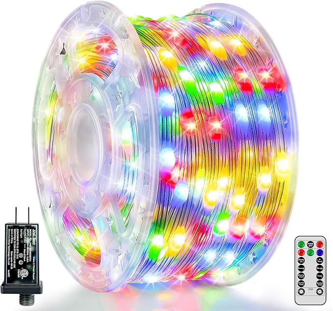 Christmas Lights Outdoor, 800LED 262FT Christmas Tree Lights IP67 Waterproof, Plug in Fairy Lights with Remote 8 Modes Timer, Xmas Light for Outside Indoor House Holiday Decor(Multicolor)
