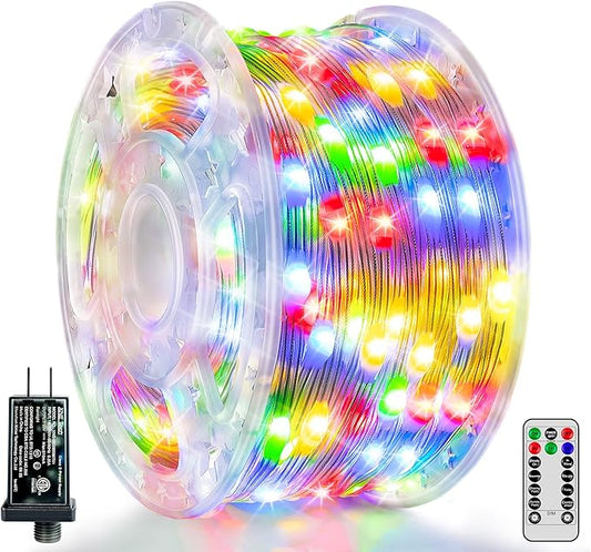 Christmas Lights Outdoor, 800LED 262FT Christmas Tree Lights IP67 Waterproof, Plug in Fairy Lights with Remote 8 Modes Timer, Xmas Light for Outside Indoor House Holiday Decor(Multicolor)
