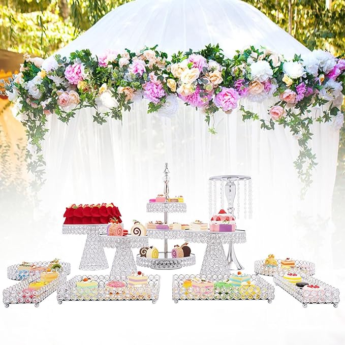 11 PCS Cake Stand Set-Dessert Table Display Set-Cupcake Display Stand for Wedding, Birthday Party, Anniversary, Gatherings