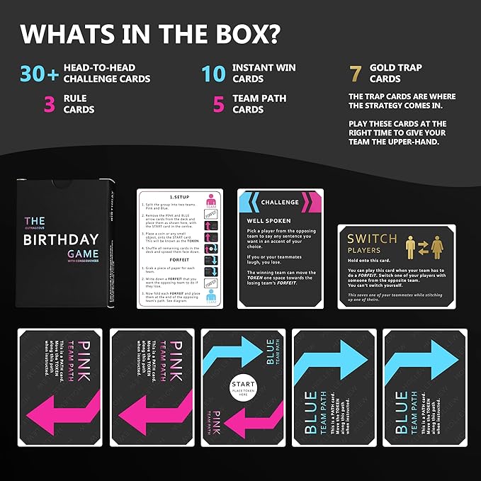 The Outrageous Birthday Card Game | Adult Games for Birthdays | Party Games | Birthday Gifts for Women & Men, Party Gift Ideas for Him or Her, Boyfriend and Girlfriend | Fun Card Games for Adults