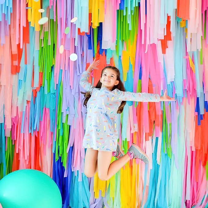 PartyWoo Pastel Crepe Paper Streamers 8pcs 656ft Pack of Pastel Rainbow Colorful Crepe Paper Streamers for Graduation Baby Shower Unicorn Easter Safari Spring Rainbow Theme Birthday Party Decorations